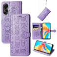 thumbnail image 1 of Funda Cartera FOXDOCK para OPPO A78 4G , Flip PU con Relieve de Gatos y Perros, Tarjetero y Soporte, 1 of 6