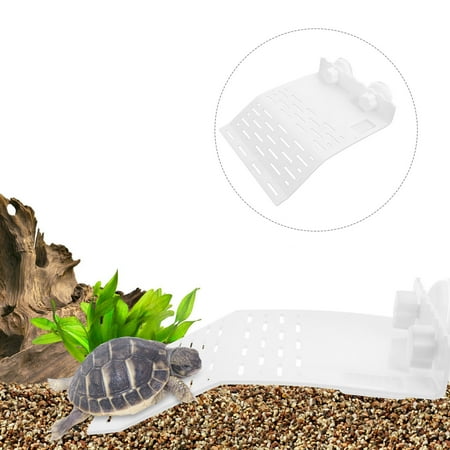 CTIRCHIU 1Pc Aquarium Turtle Platform Sturdy Plastic Reptile Dock with Suction Cups