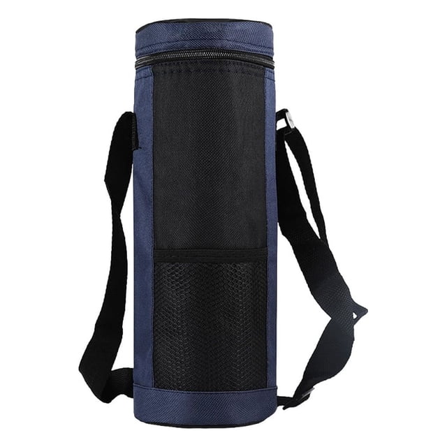 Advancent Bolsa enfriadora de botella de agua Bolsa de tela Oxford Bolsas de enfriamiento de aislamiento de gran capacidad para senderismo al Kits de desorden para acampar Azul oscuro