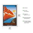 thumbnail image 2 of Chamonix to Montenvers France - Mer de Glace Glacier - (PLM) French Railroad - Vintage Travel Poster by Roger Soubie c.1920 - Fine Art Matte Paper Print (Unframed) 30x44in, 2 of 4