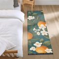 thumbnail image 3 of Yayeee Runner Rug for Bedroom 2'x6' Machine Washable Hallway Non Slip Mat, Green Floral Orange, 3 of 8