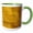 Green/White, variant on 3drose, Image of Abstract Molten Gold Hexagon Pattern- Not Metallic Foil, 15oz Mug