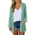 thumbnail image 3 of Meichang Sheer Cardigans for Women Summer Light Weight Long Sleeve Kimono Cardigan Open Front Chiffon Cover Ups Casual Resort Wear with Pockets, 3 of 7