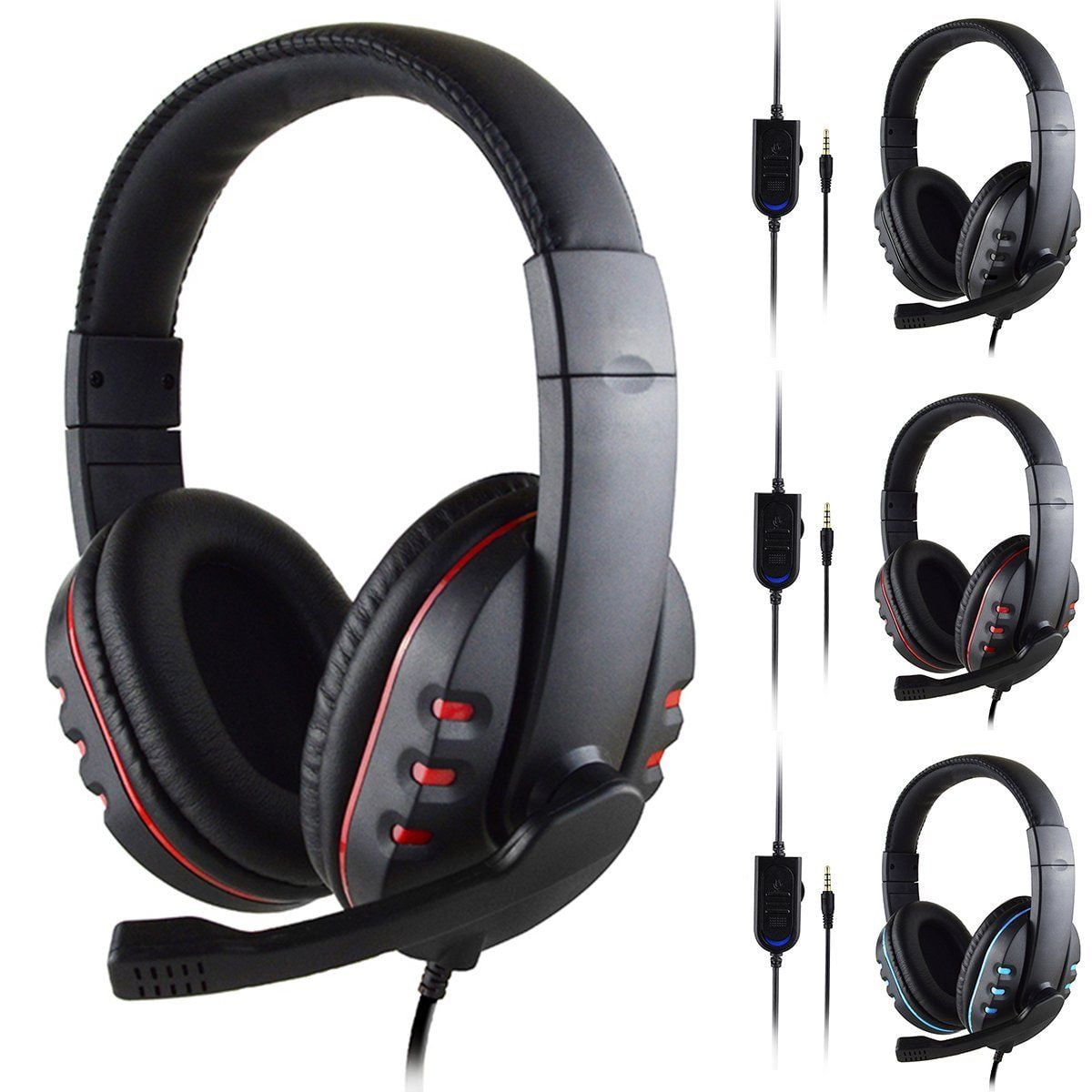 For PS4 Xbox One PC Mac 3.5mm Wired Gaming Headset Mic Stereo Surround Headphone 
