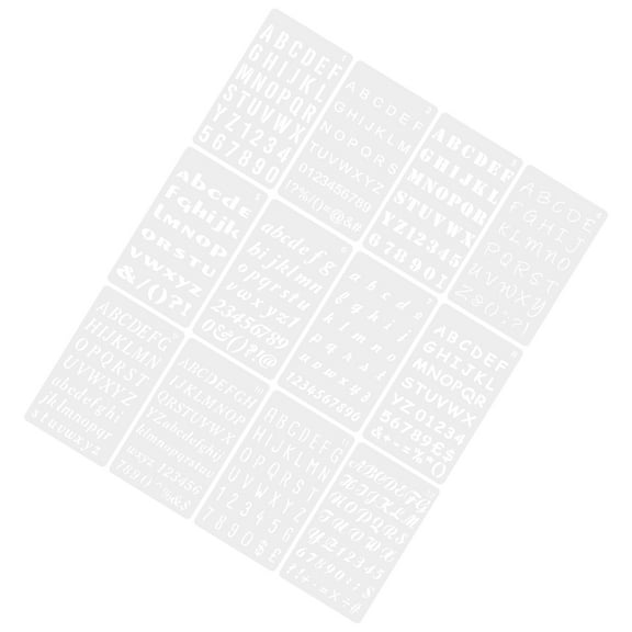 Raindrops  12 Sheets Stencil Letters Stencils Hollow Inkjet Template
