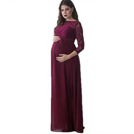 

Women s Lace Maternity Dress Maxi Gown Photography Photo Clothes