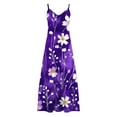 thumbnail image 5 of Viikei Maxi Dresses for Women 2025,Summer Dresses for Women's Print Sleeveless Round Neck Dress Casual Dresses Purple M, 5 of 5