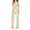 Beige, variant on Jumpsuits for Women Dressy Wedding Deep V-neck Long Leg Pant Bling Shiny Sequin Party Romper Summer Sexy Solid Color Hanging Neck Off Shoulder Backless Clubwear Jumpsuits