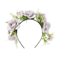 Uooqdmx Flower Crowns for Women, Flower Headband, Flower Girl Hair Accessory, Women Hair Accessories Ladies Girls Headwear, Floral Headpiece, K One Size