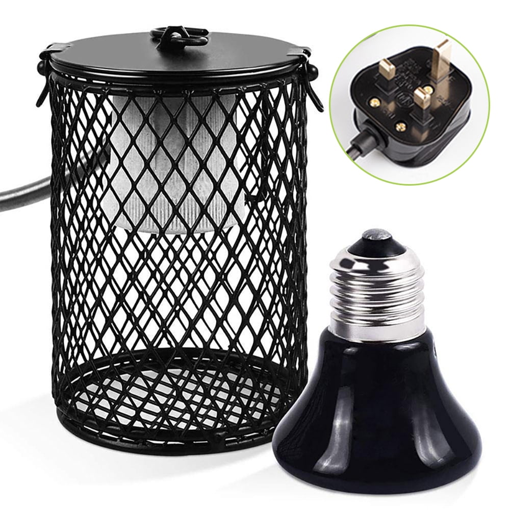 Birds Farm Animals BOEESPAT Anti Scald Clamp Lamp Light Reptile Lamp Fixture Wire Style Lamp Shade for Basking Light Small Animals Ceramic Heat Emitter for Terrariums and Reptiles 