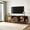 Antique brown, variant on AUU American Style TV Stand with Rattan Arched Doors – Drawers, Hidden Storage, Steel Legs & Rounded Corners for Living Room