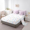 thumbnail image 5 of spefrowx Purple Line Bowknot Twin Bedding for Kids, Kawaii Star Print Bedding Comforter Set, Stars Reversible, 7 Pieces, 5 of 6