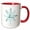 Red/White, variant on 3drose, Turquoise Atom, 11oz Magic Transforming Mug