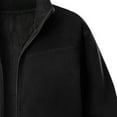 thumbnail image 3 of NTACZA Mens Jackets Stand Collar Thick Black Fleece Jacket Thermal Long Sleeve Zip Up Coats Mens Winter Coats L, 3 of 5