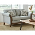 thumbnail image 3 of Roxanne Upholstered Flared Arm Loveseat Platinum, 3 of 3
