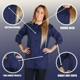thumbnail image 4 of Women's Warm Up Medical Scrub Jacket (True Navy, Large), 4 of 7