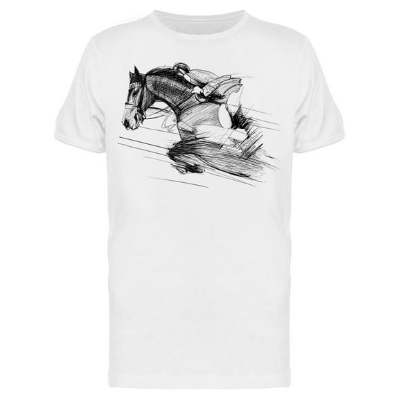 Portrait Of Horse Running T-Shirt Men -Image by Shutterstock, Male Medium