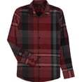 thumbnail image 1 of Alfani Mens Bowler Plaid Button Up Shirt, Red, XX-Large, 1 of 1