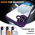 thumbnail image 4 of ShellTech for iPhone 16 Case with Invisible Magnetic Stand, Compatible with MagSafe Military-Grade Protection with Built-in Screen Protector, Shockproof Phone Case for Women Men,Darkpurple, 4 of 6