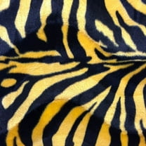 Decorative Silk Inc. VELBOA FAUX FUR ZEBRA ANIMAL PRINT FABRIC 58"/ 60" BY THE YARD ( YELLOW)