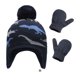 thumbnail image 5 of Kit de sombrero y guantes Minnieouse con orejeras de lana dinosaurios Azul M 2-3 ans, 5 of 6