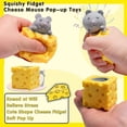 thumbnail image 4 of Cheese Toy Squeeze Cheese Rat Stress Ball Mice in Cheese Toy Anxiety Relief Se, 4 of 5