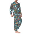 thumbnail image 2 of Balery cute Skull organ Pijama para Hombre de Dos Piezas con Manga Larga, Conjunto de Dormir y Descanso Suave con Bolsillos-X-Large, 2 of 7
