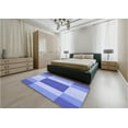 thumbnail image 4 of Ahgly Company Indoor Rectangle Patterned Jeans Blue Area Rugs, 2' x 5', 4 of 6
