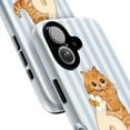 thumbnail image 2 of Combo 2 Blue Checkered Cat Number 6 & 7 Phone Case, Cute Cartoon Kitty with Daisy Flowers, Fun Animal Birthday Style Protective Cover Set for iPhone 17 16 15 14 13 12 11 Pro Plus Mini, 2 of 6