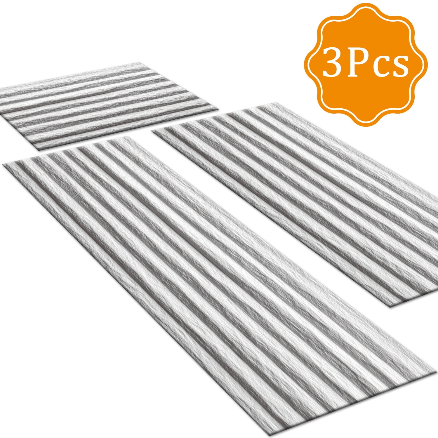 3 Piece Kitchen Rug Set, Non-Slip And Washable, Abstract Pattern Kitchen Hallway Rug, Soft And Comfortable, Suitable For Sinks, Floors, Entrances, Hallways and Bathrooms