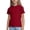 Wine（1）, variant on Diufon Girls Shirts Short Sleeve Summer Casual Lace Trim Basic Tee Tops Cute Solid Color Crewnenck Blouse