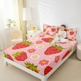 thumbnail image 4 of Castle Fairy Children Teens Flower Strawberry 4Pcs Bed Sheets,Polka Dots King Sheets,Cartoon Fruit Super Cozy Sheet Set,Luxury Bedroom Decor, 4 of 7