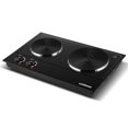 thumbnail image 1 of CUSIMAX 1800W Portable Double Burner Hot Plate – Stainless Steel Countertop Electric Cooktop with Dual Cast Iron Heating Plates, Easy-to-Clean, 1 of 8