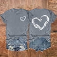 thumbnail image 2 of Tops Cortos para Mujeres Casual Impreso Cuello Redondo, Camiseta Ligera de Manga Corta para Diario, Fiesta Y Verano de Primavera, 2 of 3