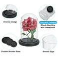 thumbnail image 3 of Uxcell 5.9"x3.3" Clear Cloche Glass Dome Glass Bell Jar Display Case Tabletop Centerpiece with Base, 3 of 6