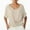 Beige, variant on Women's V Neck Short Sleeve T Shirt Soft Comfortable Casual Basic Tee for Everyday Wear Home Summer Outfits