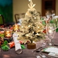thumbnail image 4 of PEONAVET Christmas Tree Flocking Small Tree Green Table Decoration Christmas Tree Christmas Decoration Mini Table Decoration Holiday Props, 4 of 9