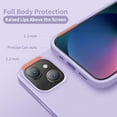 thumbnail image 3 of Silicone Case Designed for Apple iPhone 14 Liquid Silicone Case, 5 in 1 Bundle Phone Case with 2 Clear Tempered Glass and 2 Camera Lens Shockproof Case for Apple iPhone 14,Purple, 3 of 7