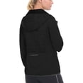 thumbnail image 3 of Little Donkey Andy Women's Lightweight Thermal Running Jacket Hybrid Quilted Full Zip Golf Jacket with Hood Black L, 3 of 7
