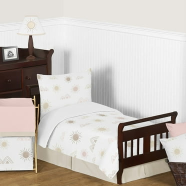 Sweet Jojo Designs Desert Sun Pink and Beige Toddler Bed Comforter 5 Piece Bedding Set