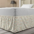 thumbnail image 1 of Geometric Bed Skirt, Pattern of Minimal Style Colorful Triangles in Irregular Sizes, Elastic Bedskirt Dust Ruffle Wrap Around for Bedding Decor, 4 Sizes, Eggshell and Multicolor, by Ambesonne, 1 of 2