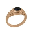 thumbnail image 1 of LBG British Made 9k Rose Gold Natural Sapphire Unisex Promise Ring - 33 size options - Size 4.75, 1 of 5