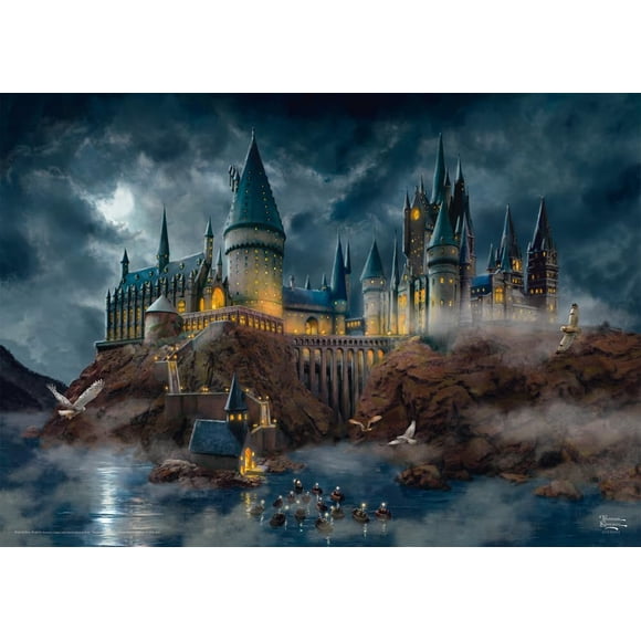 Schmidt Spiele 58577 Thomas Kinkade, Mundo Mágico, Harry Potter, Castillo de Hogwarts, 1000 Piezas, Multicolor