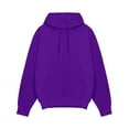 thumbnail image 3 of Zimjoy Purple Hoodie for Men Basic Casual Loose Hoodies Fleece Sweatshirts with Pocket Long Sleeve Drawstring Comfy Pullover Sweatshirts Outwear, Dark Purple 2XL, 3 of 5