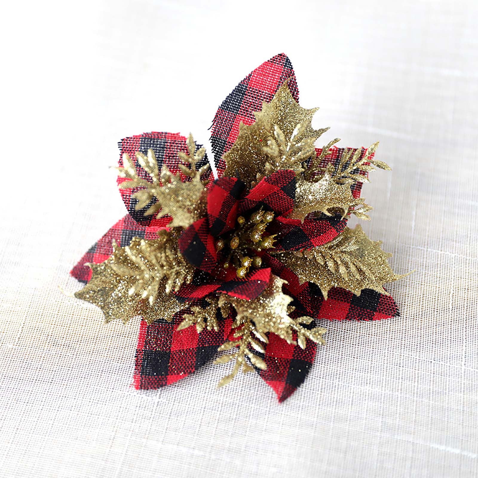 NEGJ Christmas Artificial Flower Christmas Tree Ornaments Home Party