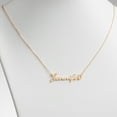 thumbnail image 3 of "Quick Ship Gifts" - Personalized Women's Sterling Silver or Gold over Silver Script Nameplate Necklace, 18", 3 of 4