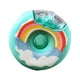 thumbnail image 1 of Botella de agua con forma de donut de 380 ml, bonita, a prueba de fugas, portátil, sin BPA, de silicona, PC, 145 x 145 mm, con correa para viajes, color azul arcoíris, 1 of 12