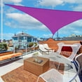 thumbnail image 2 of Yescom 28FT Triangle Sun Shade Sail 97% UV Block Commercial Carpark Pool Camping Beach Playground Outdoor Fuchsia Purple, 2 of 10