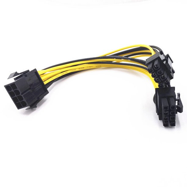 Cable divisor de fuente de alimentación de tarjeta gráfica 6p a Dual 6 + 2p con conector Pci-e doble, 20cm