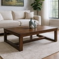 thumbnail image 3 of Bowery Hill Dark Brown Coffee Table Rectangular Oversized 56.06" W x 42.06" D x 16.63" H, 3 of 9